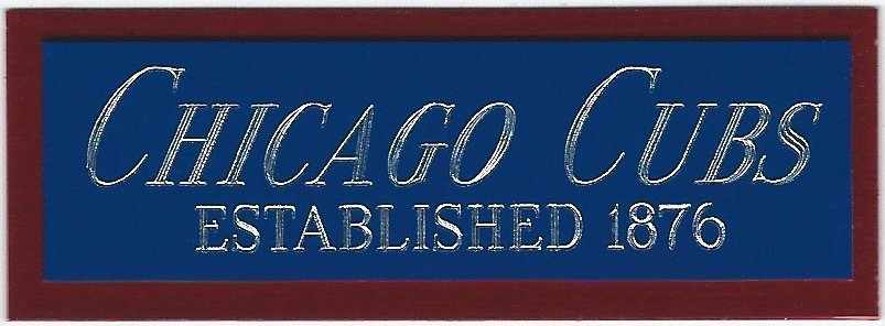CHICAGO CUBS NAMEPLATE FOR YOUR AUTOGRAPHED Signed Baseball Display CUBE CASE