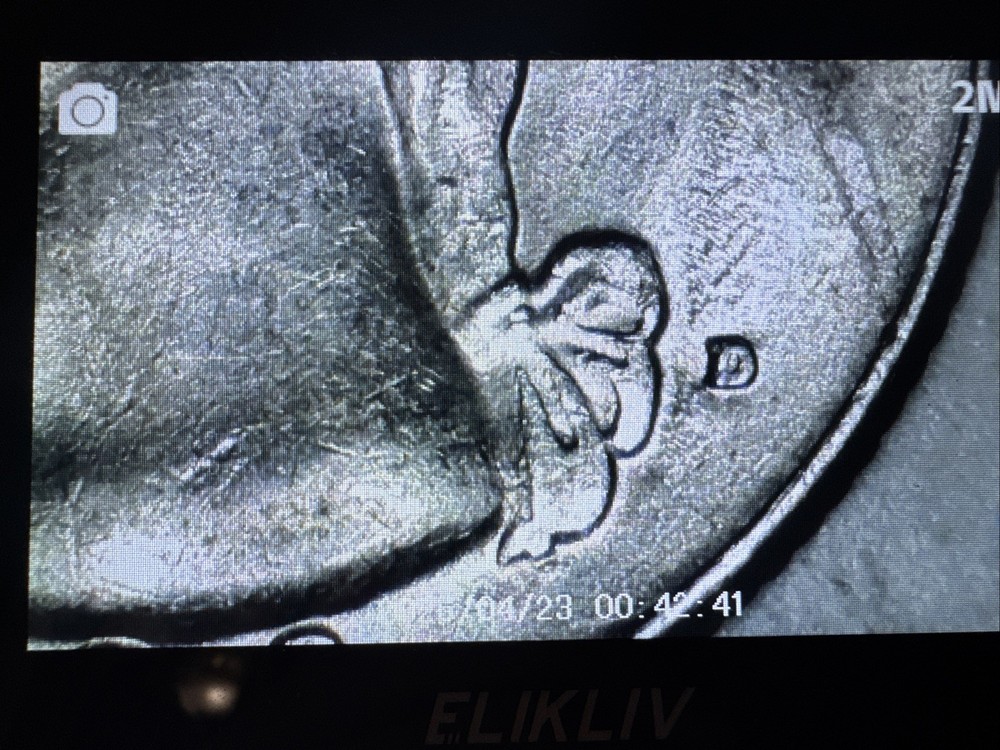 1982 D Quarter Errors In Cod We Trust' VF Condition Rim Errors Off Center Nice!