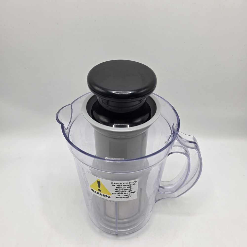 Magic Bullet Juicer Attachment Pitcher Grey Filter Black Pusher Replacement