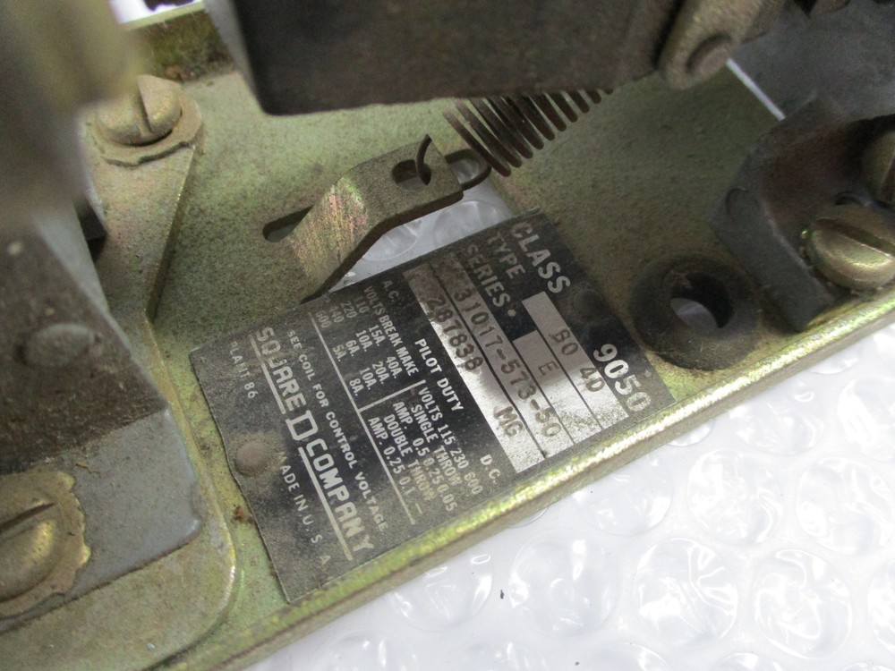 SQUARE D 9050-BO4D RELAY UNMP