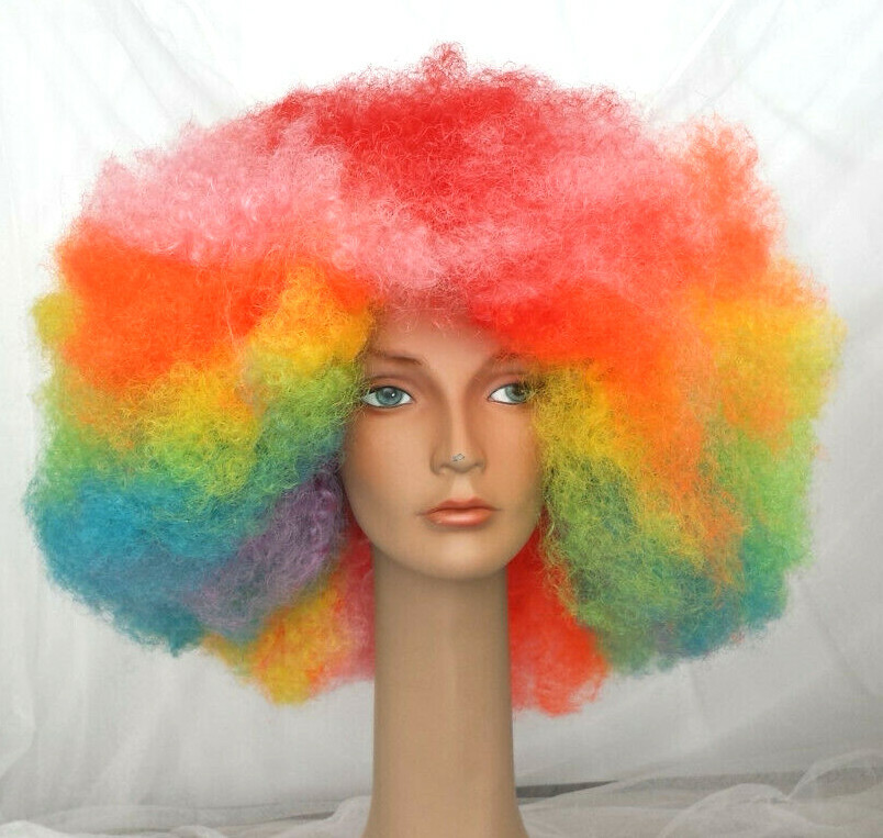 Very Large Rainbow Costume Afro Wig