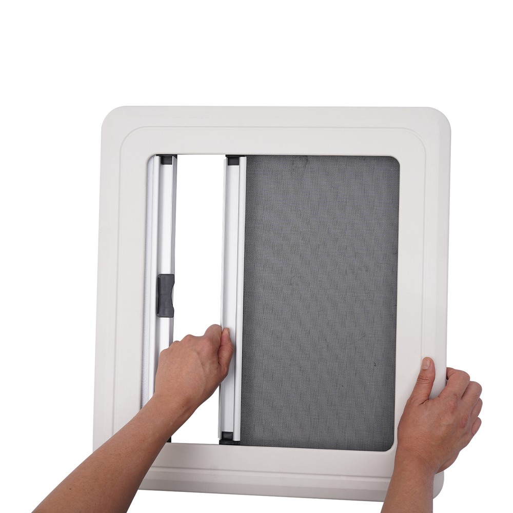 Caravan Window,Hinged Window Camper with Integrated Roller Blind and Fly Screen