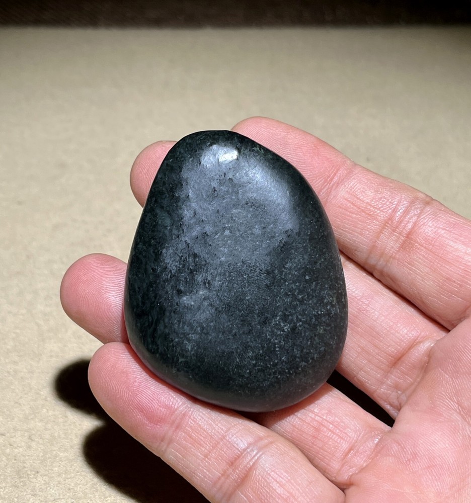 75G Certified 100% Natural Hetian jade(Nephrite) Raw stone 和田玉墨玉籽料原石