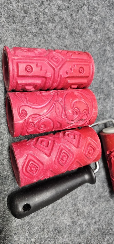 Decorative Paint Roller Pattern Embossed Texture Painting Tools for Wall Rubber