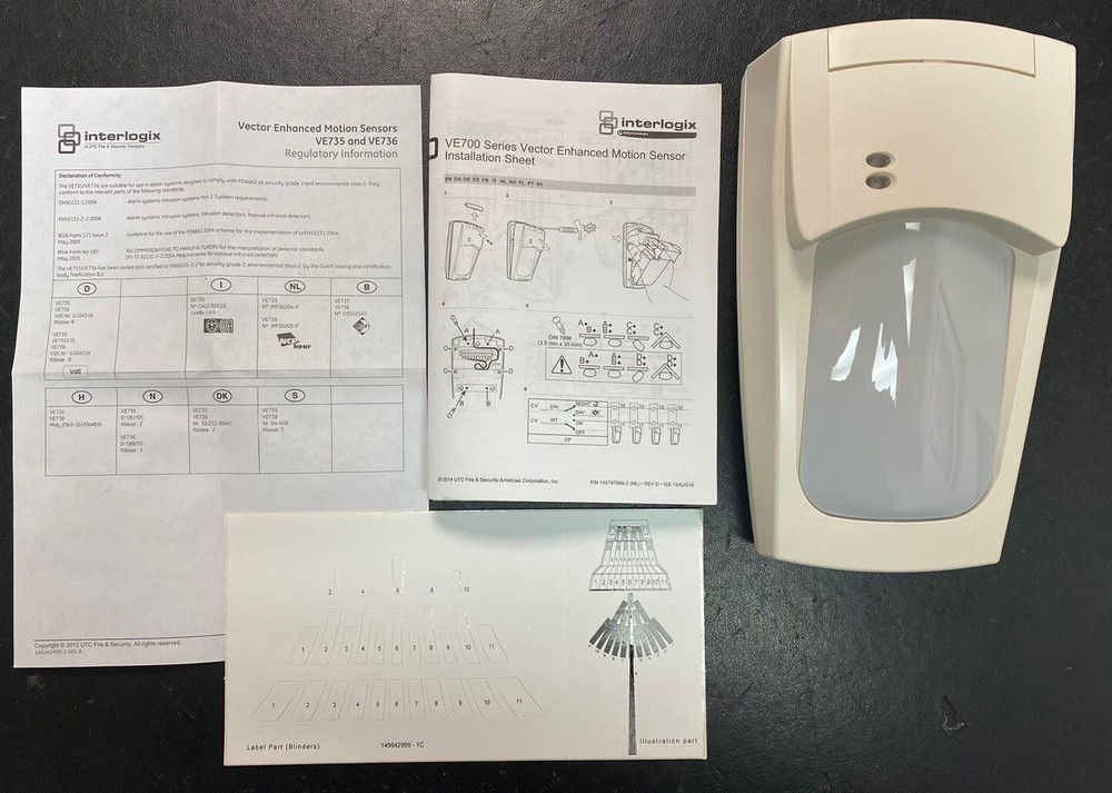 New Interlogix VE700 Series VE735 Vector Motion Sensor