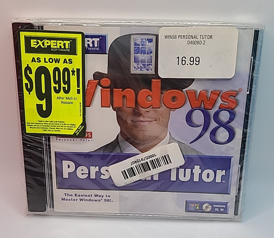 Windows 98 Personal Tutor (PC CD-ROM, 1998, Learnkey Expert Software) New Sealed
