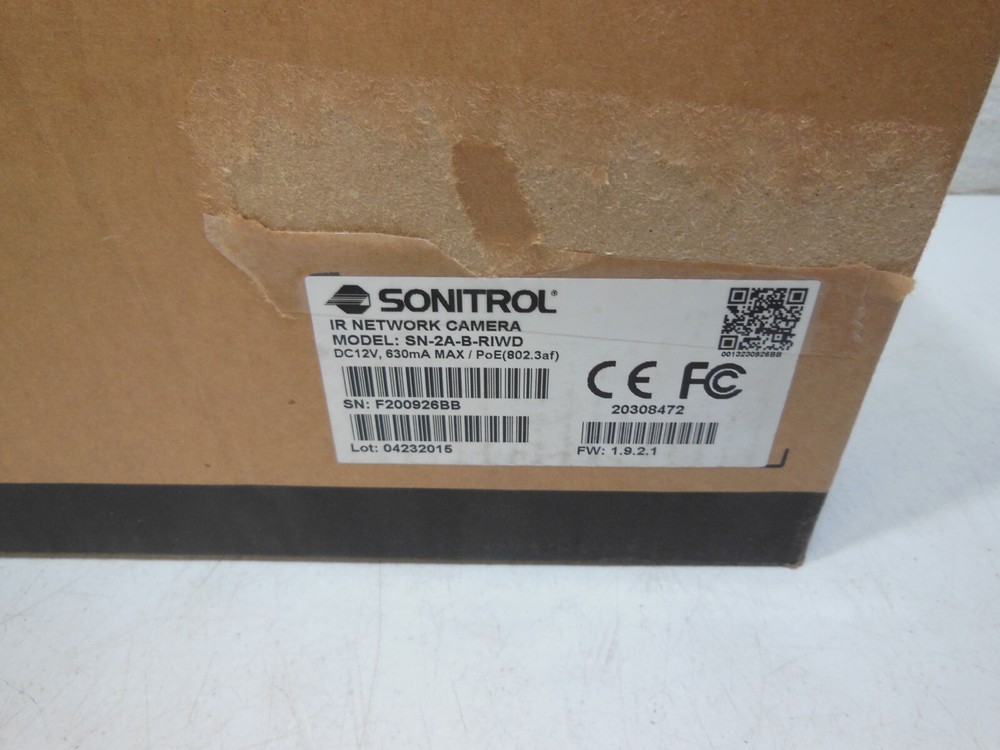 SONITROL SN-2A-B-RIWD IR Network Camera - New