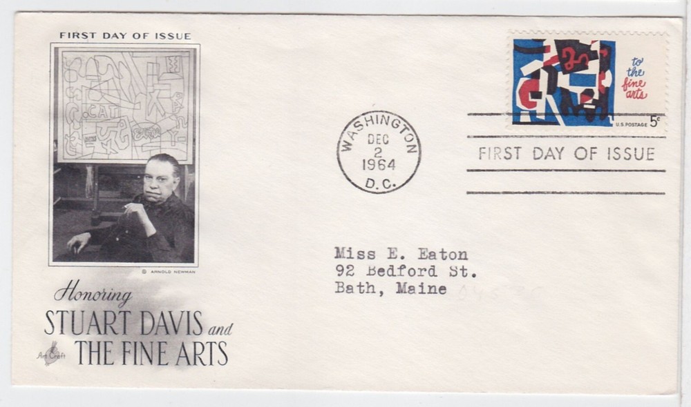 TurtlesTradingPost- Fine Arts-  1964 FDC  #1259 Artcraft Cachet