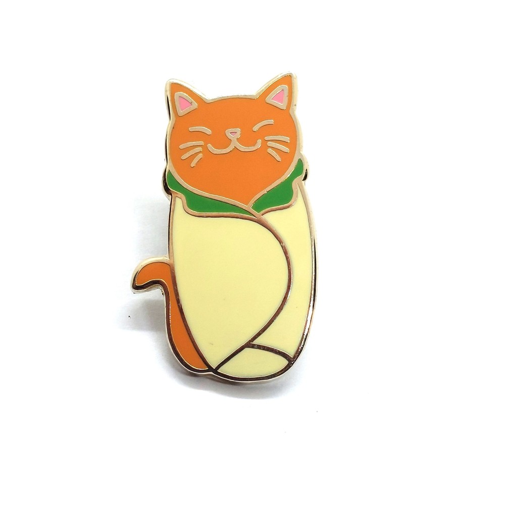 Burrito Cat Pin Lapel Enamel Collectible