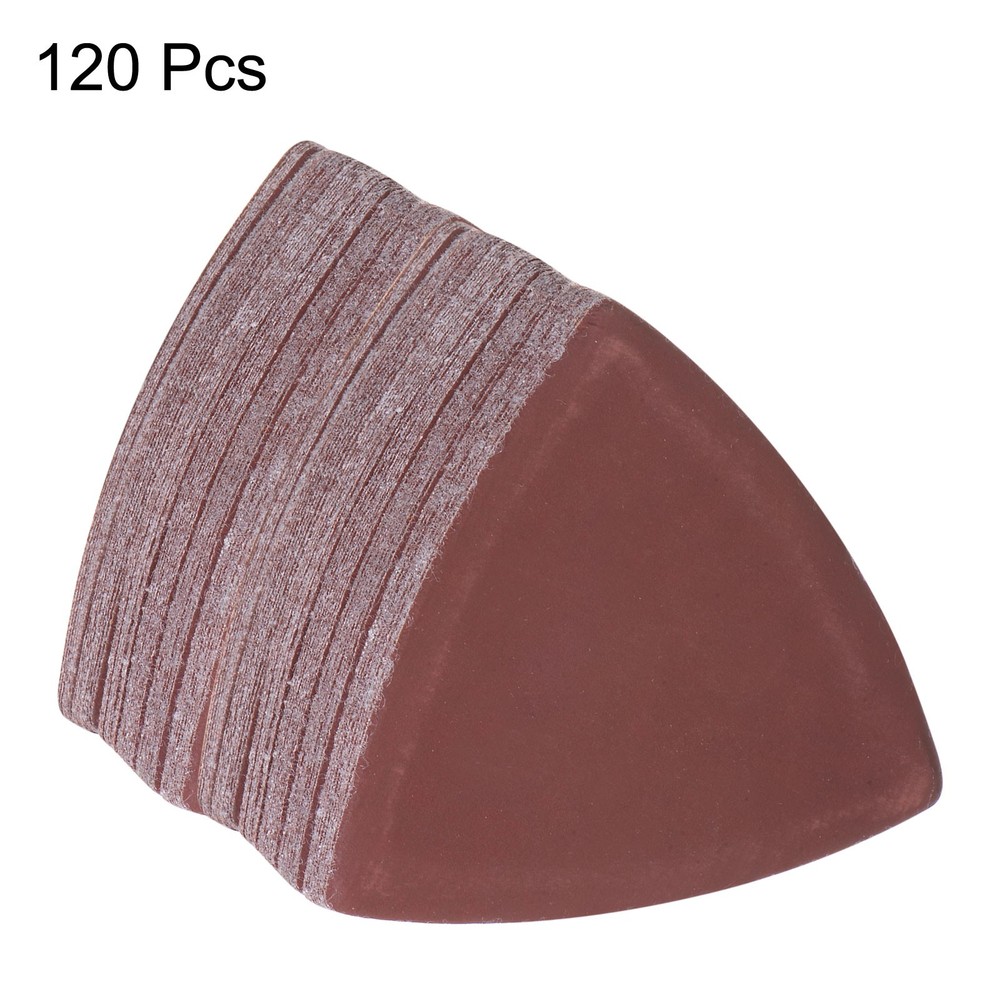 120pcs 1500 Grits 80mm Aluminum Oxide Triangular Hook & Loop Sandpapers Pads
