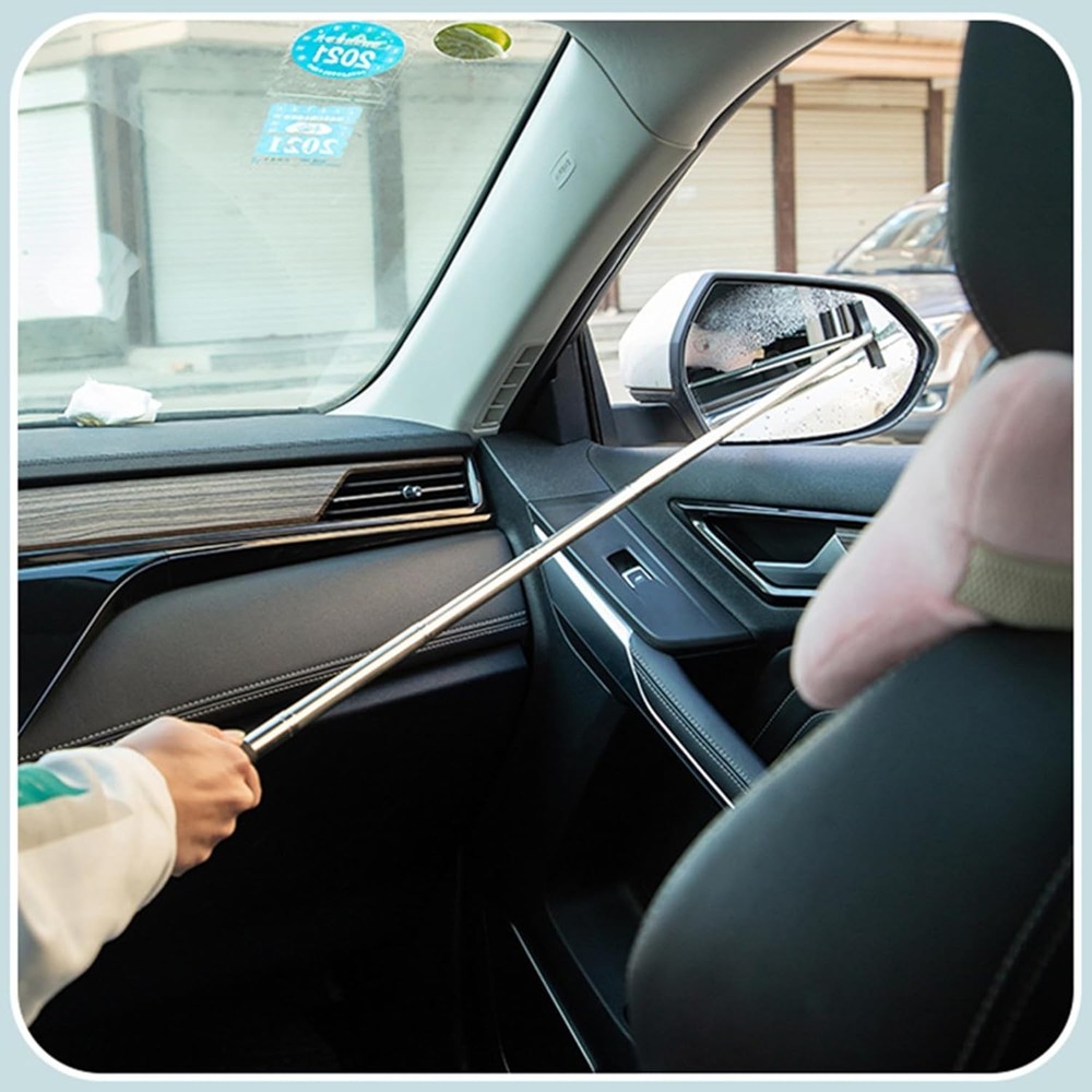 3 PCS Side Mirror Squeegee Car Mirror Squeegee,Retractable Car Rearview Mirror