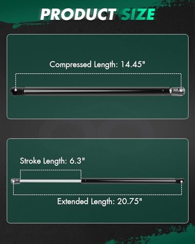 Liftgate Struts for Jeep Compass 2007 2008 2009 2010 2011 2012 2013