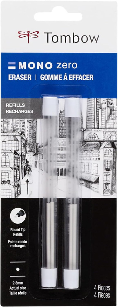 57316 Mono Zero Eraser Refills, round 2.3Mm, 2-Pack