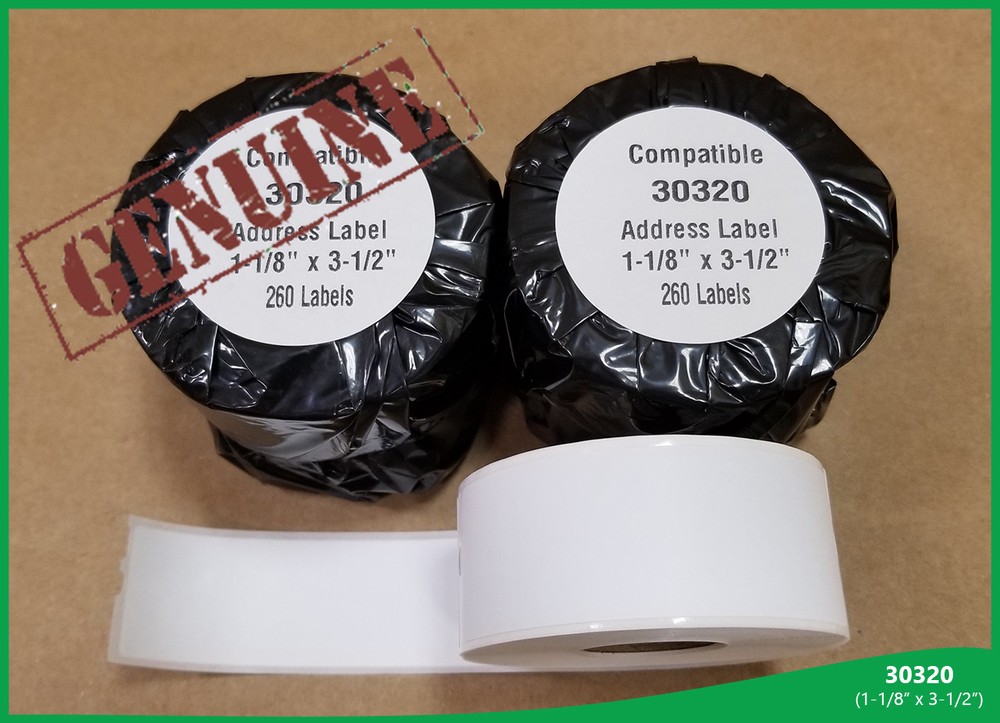 Dymo® Compatible 30320, 20 Rolls White Rectangular Address Labels
