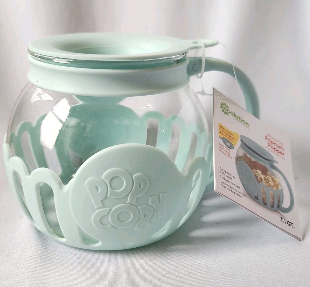 Ecolution Patented Micro-Pop Microwave Popcorn Popper wth Temperature Safe Glass