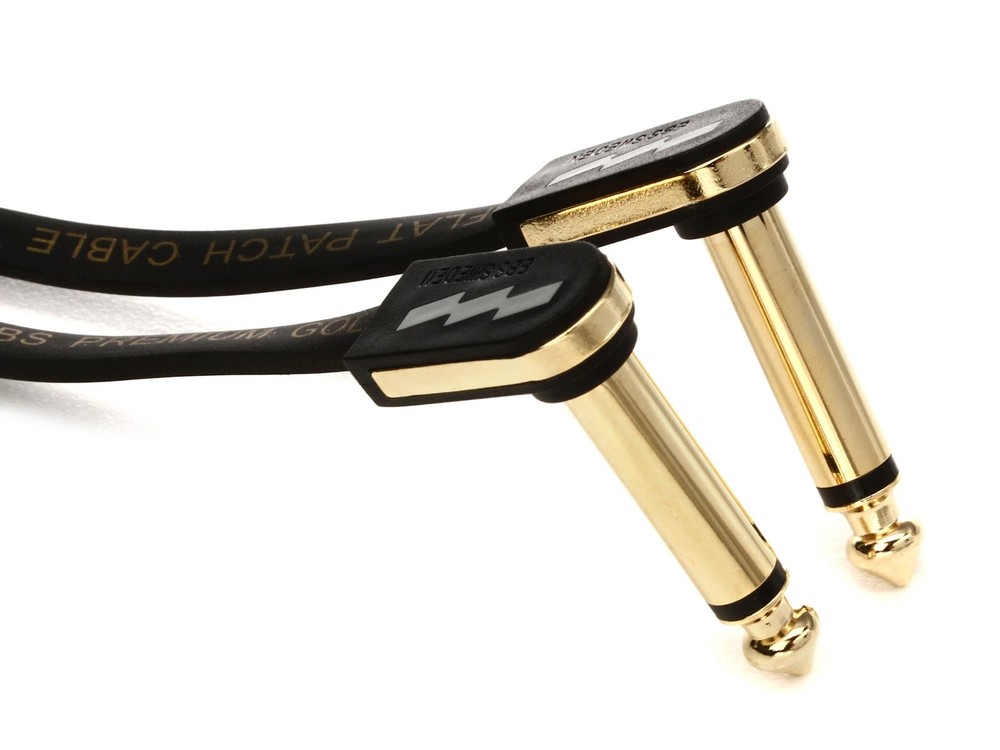 EBS PG-18 Premium Gold Flat Patch Cable - 7.09 inches (3-pack) Bundle