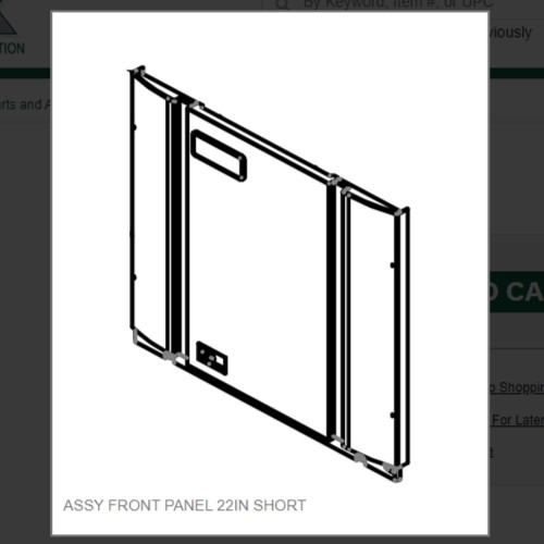 ASSY FRONT PANEL 22IN SHORT # 2031543-01S