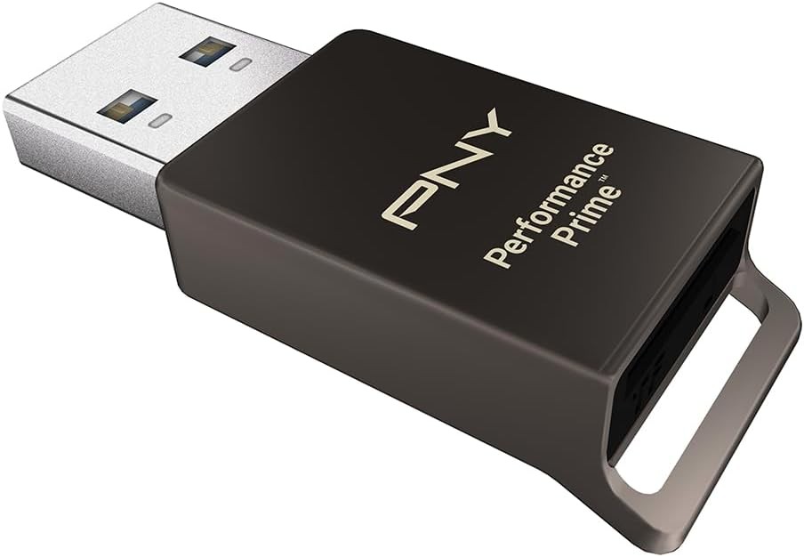 PNY Performance Prime™ USB 3.2 Gen 1 microSD Flash Memory Card Reader, Gray