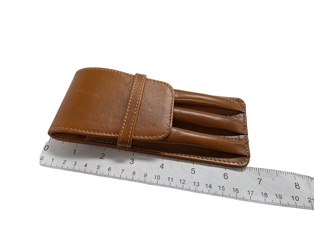 Aston Leather Triple Pen Carrying Case