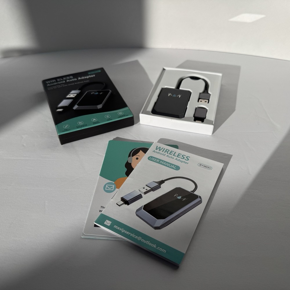 Wireless Android Auto Adapter, BY960H, New Open Box, Android 11 Or Later