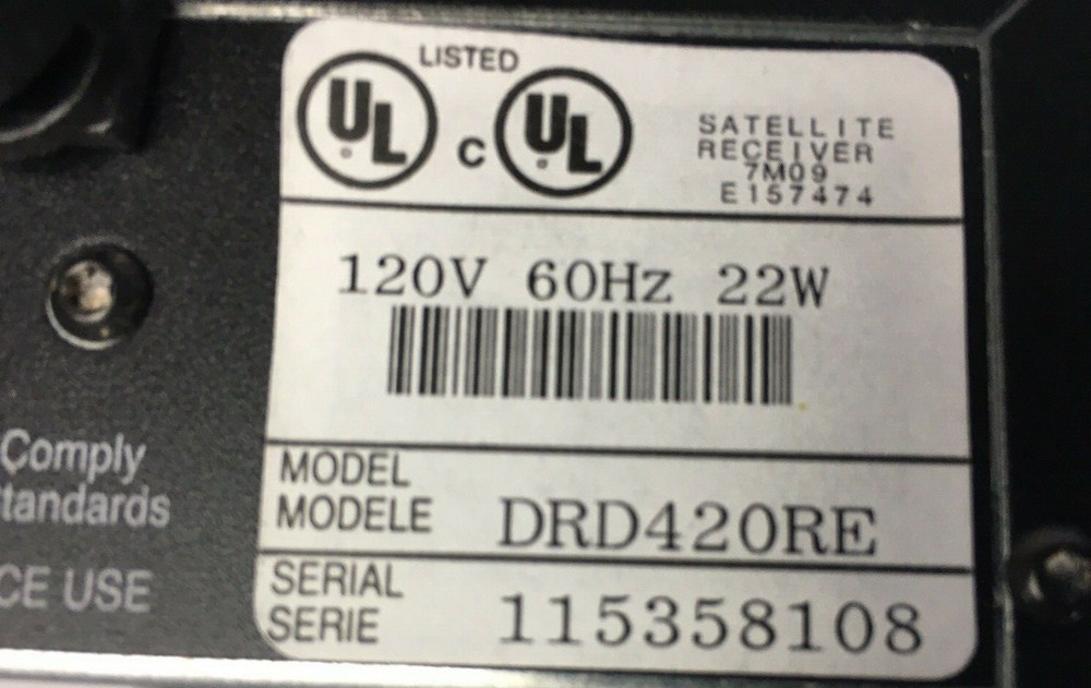 RCA Directv Satellite Receiver Model DRD440RE