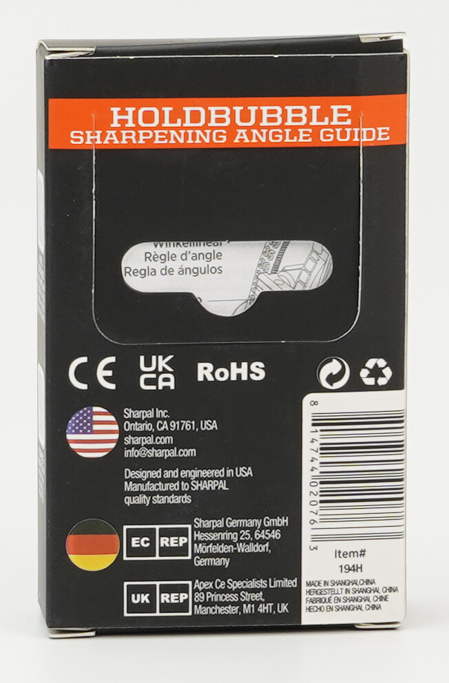 SHARPAL HOLDBUBBLE & ANGLE PYRAMID Whetstone Knife Blade Sharpener Angle Guide