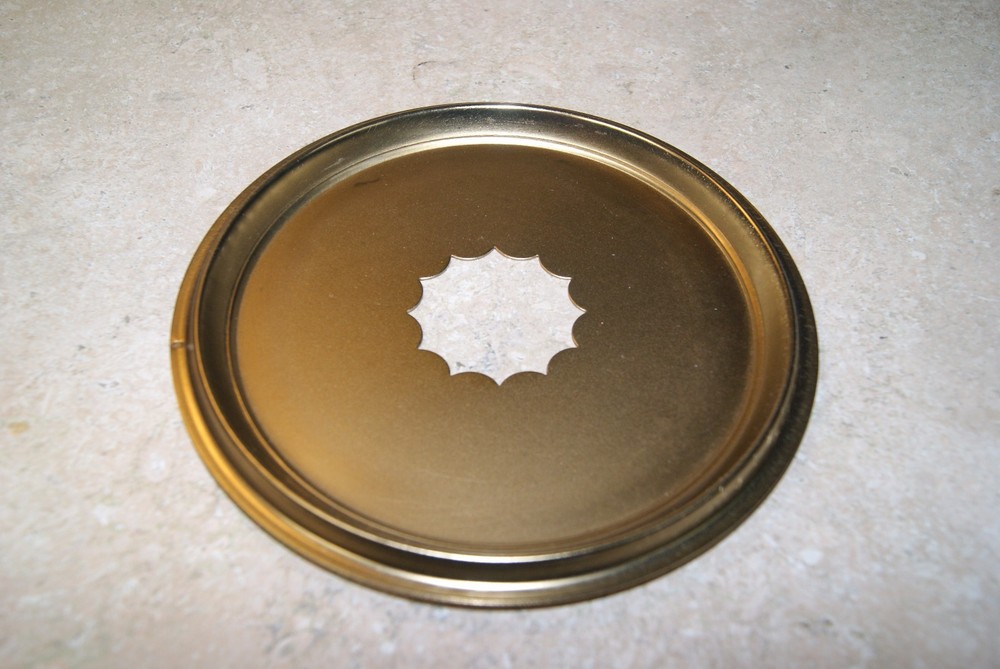 KITCHEN CLOCK SOLID BRASS SCALLOPED DIAL PAN NEW CLOCK PART 6 3/8