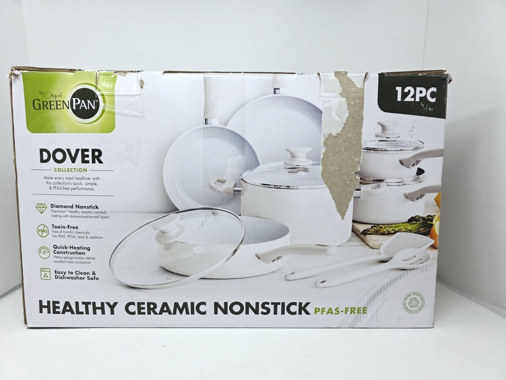 GreenPan Dover Ceramic Nonstick 12-Piece Cookware Set