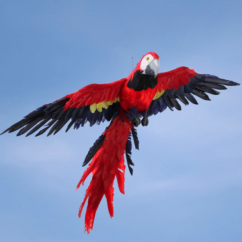 ✅ Large Lifelike Artificial 39" Wide Feathered Macaw Parrot ✅