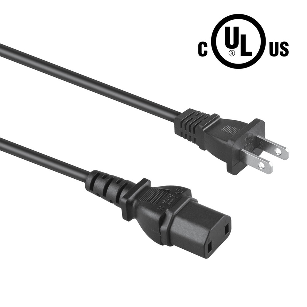 UL 6.6ft AC Power Cord Cable Lead For Various Rotel Components 2-Prong Plug