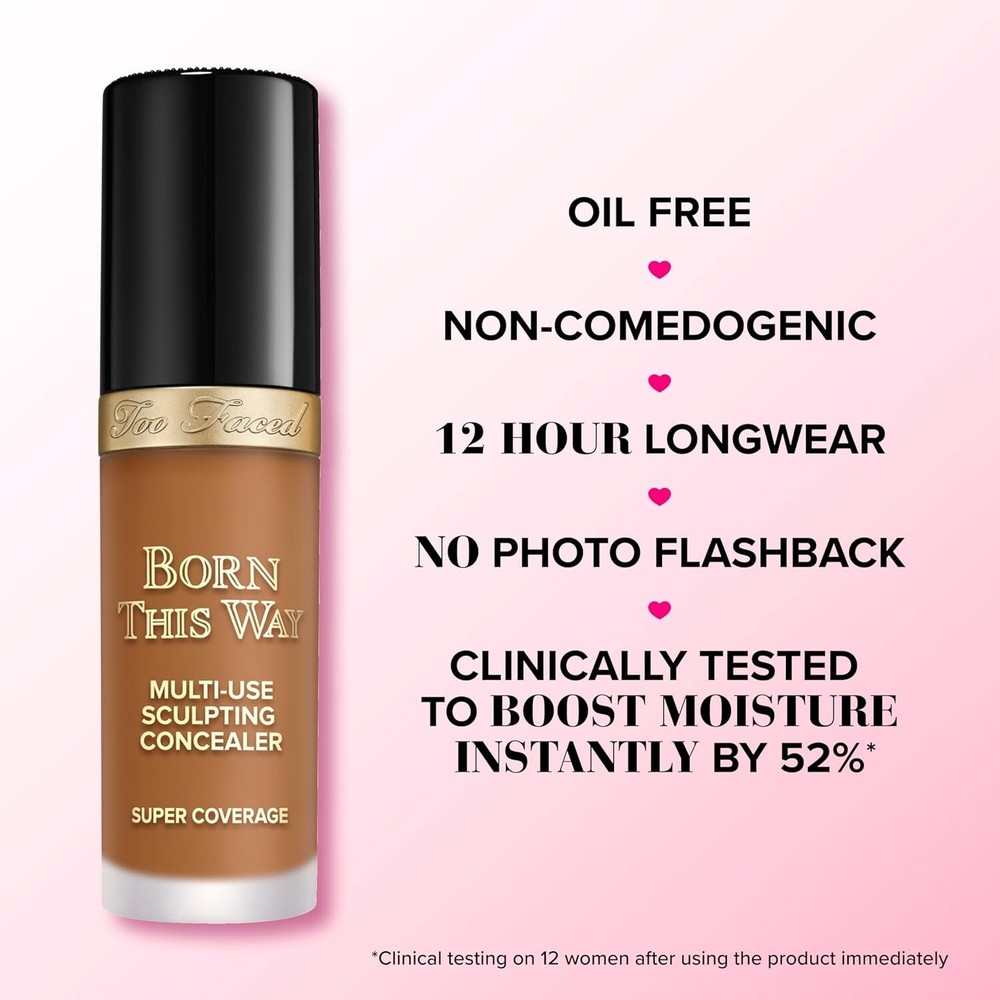 Too Faced Born This Way Concealer, Super Coverage & Hydrating 0.45oz
