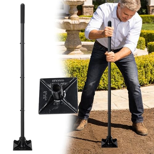 Tamper Tool, 59 Inch Long Handle Tamper Tool with Comfortable Grip,Heavy Duty