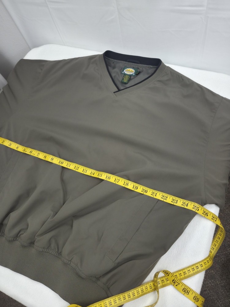 Cabela's Golf Jacket Pullover Men's Lightweight Grey Smooth Polyester Sz L