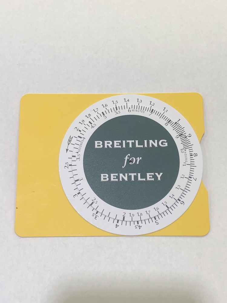 Breitling For Bentley Slide Rule Card