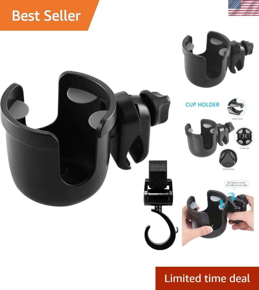 Multi-Functional Walker & Wheelchair Cup Holder with Phone Hook - Durable Design