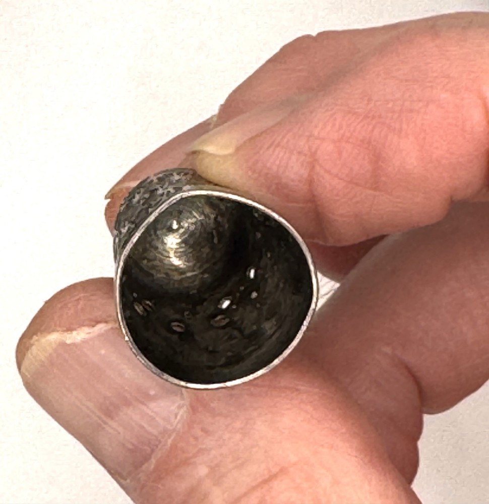 2 Vintage Sterling Silver Thimbles