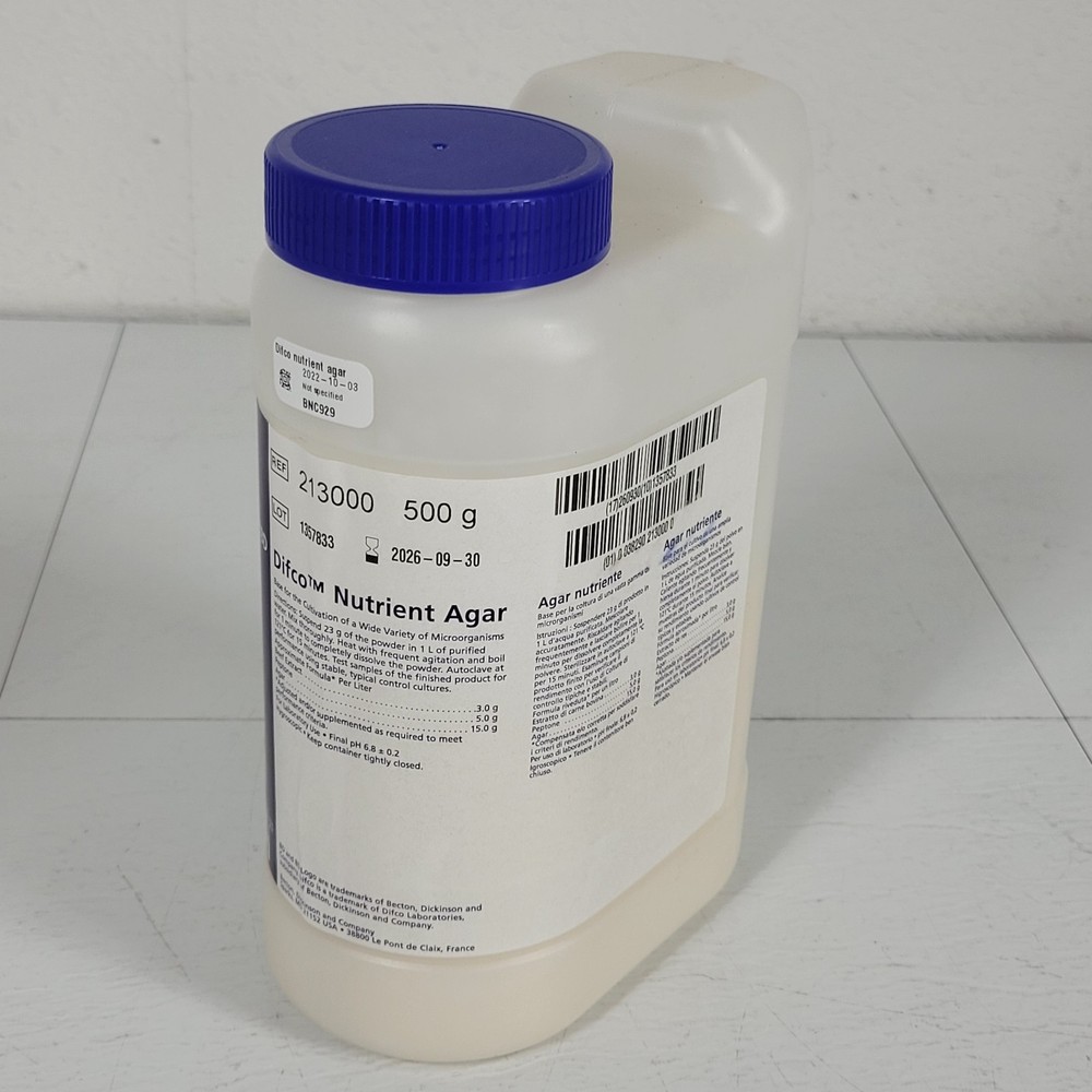 Becton BD Difco 213000 Nutrient Agar Powder Cultivation Microorganisms 500g