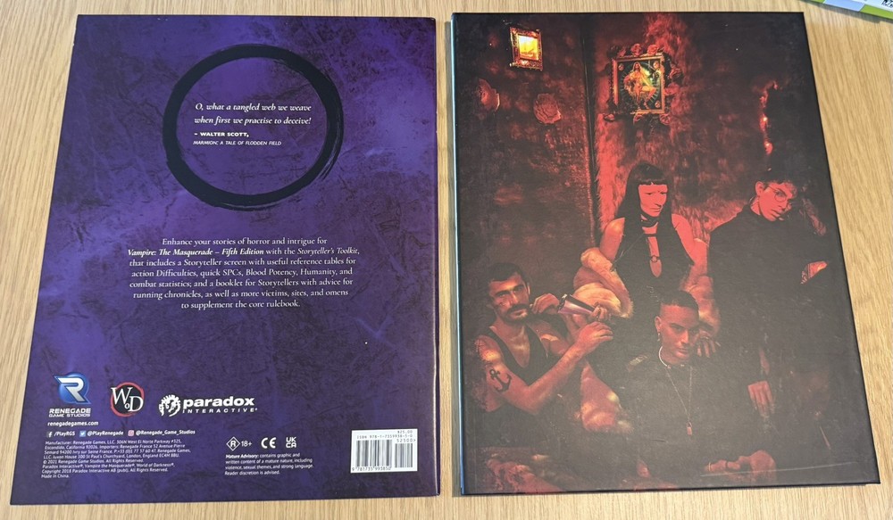 Vampire the Masquerade Storyteller's Screen & Toolkit 5th edition