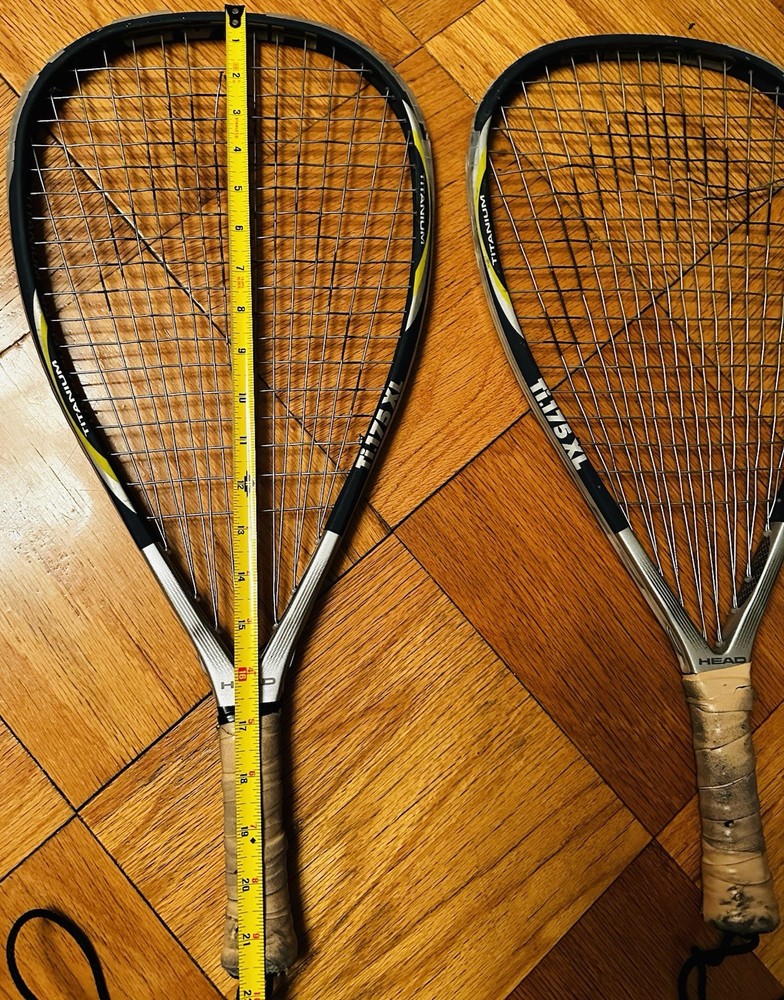 3 HEAD Titanium squash racquets – need restringing.”