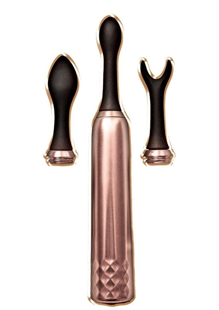 Intense Triple Tip Massager Silicone Rechargeable Set with 3 Functions
