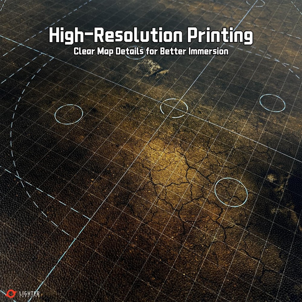 Lighter Creative 44'' x 60'' Battle Mat Gridded War-Gaming x