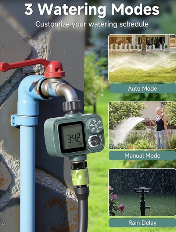 Sprinkler Timer Programmable Hose Timer with Rain Delay
