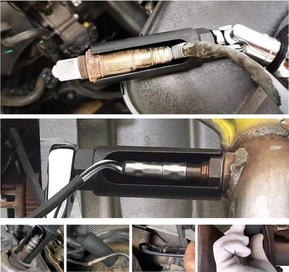Oxygen Sensor Socket With Side Wire Cutout 1/2In Drive Removal Install Tool 7/8"