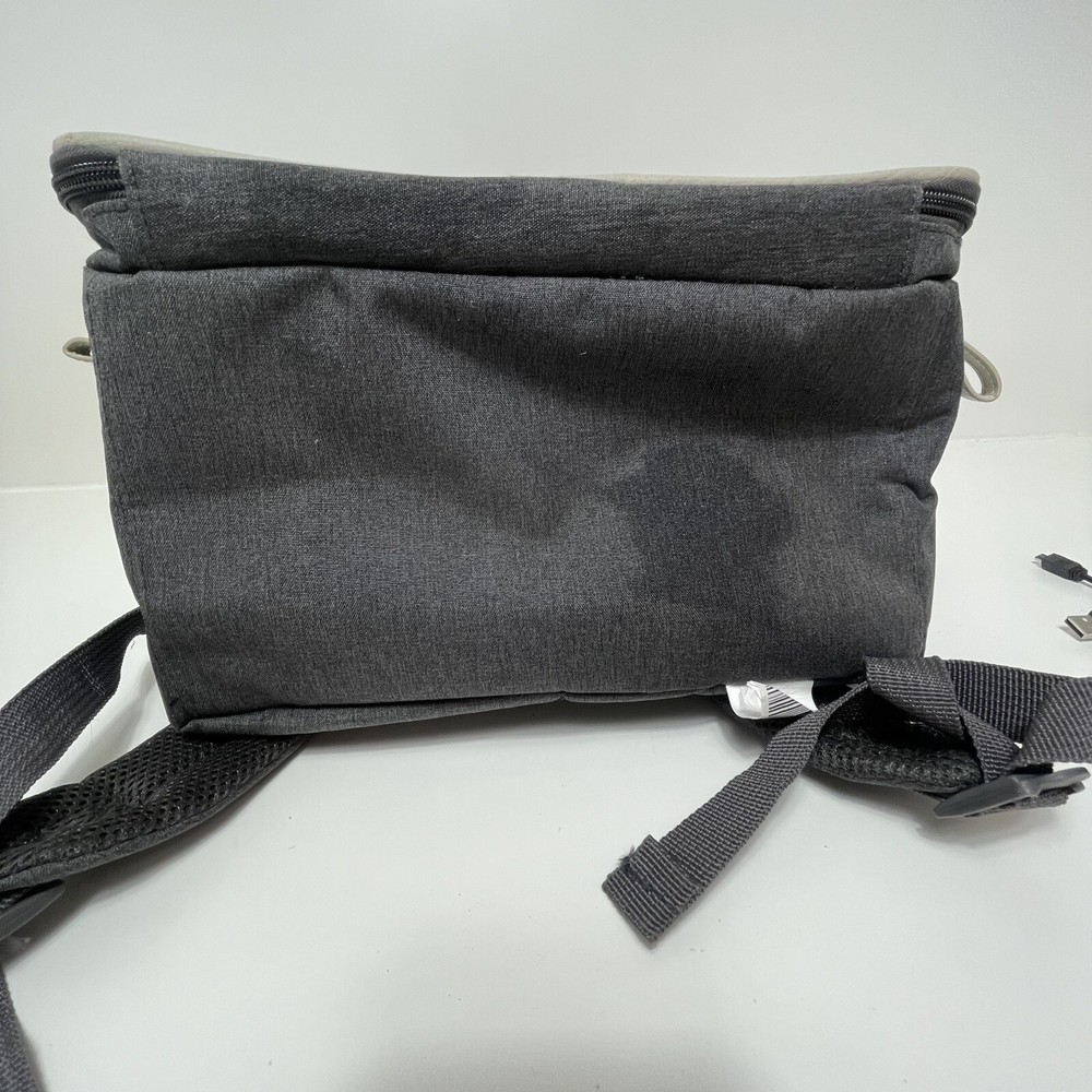 Bananafish Heather Gray Small Breast Pump Adjustable Strap Diaper bag Backpack