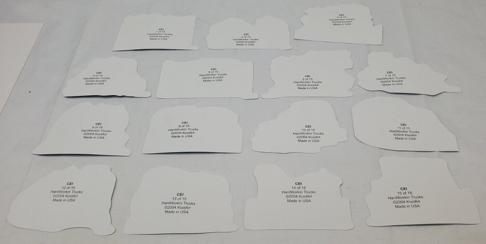 Vending machine stickers Hardworkin Trucks KoolArt Complete set 1-15 2004