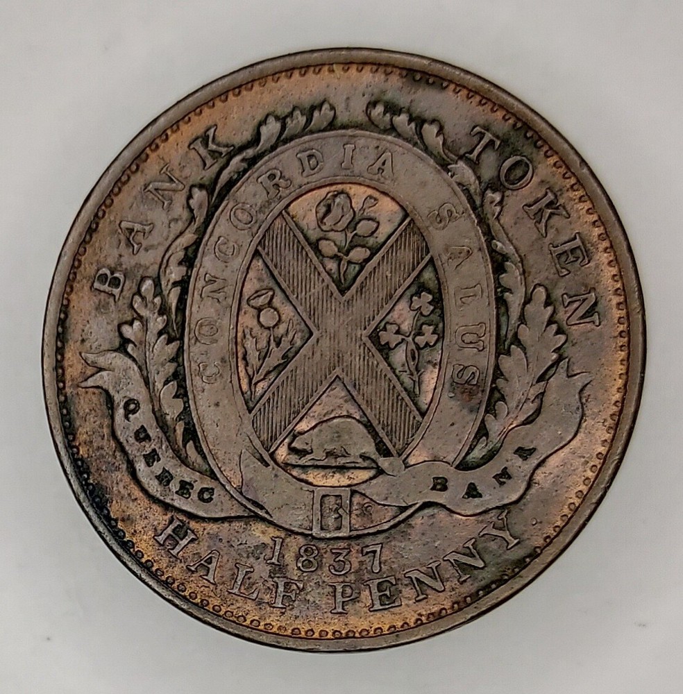 1837 Provence Du bas Half Penny Token Fine