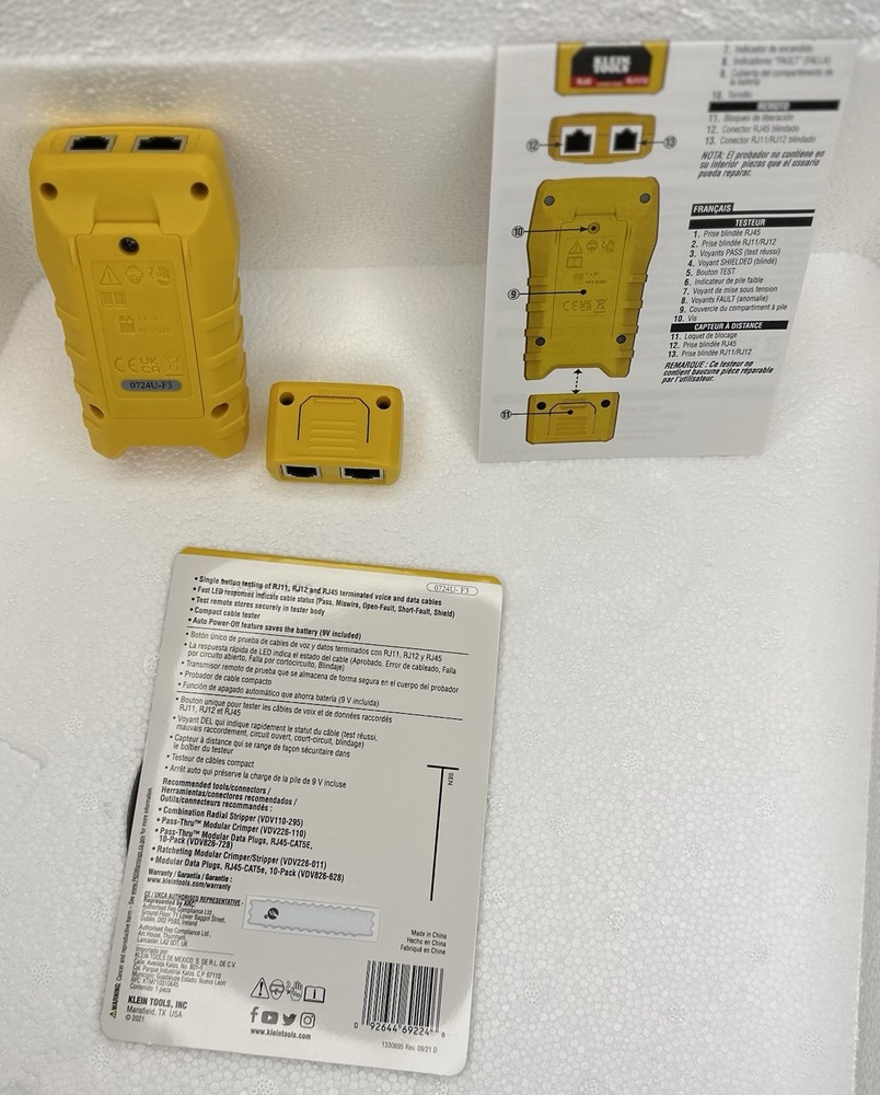KLEIN TOOLS VDV526-100 LAN EXPLORER CABLE TESTER. New Open Box.