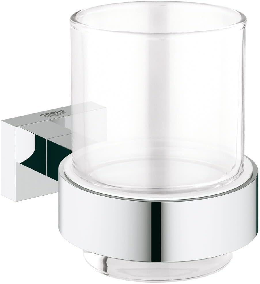 40755001 Essentials Cube Glass Cup with Holder