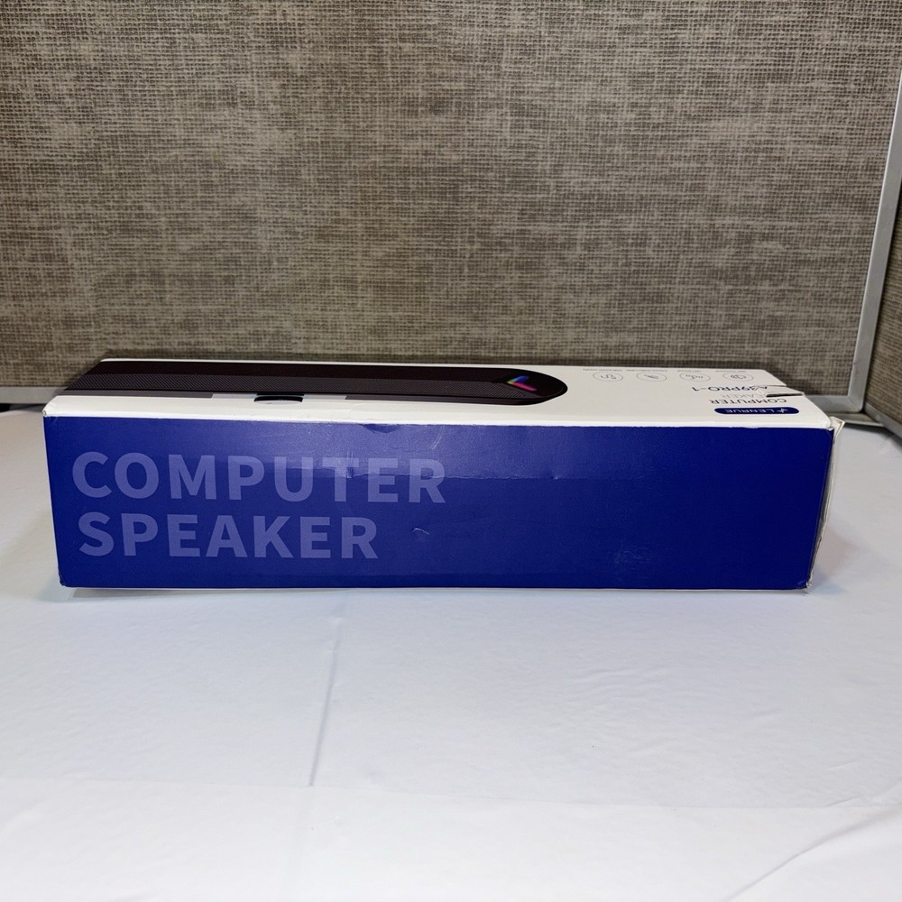 LENRUE Wired USB-Powered Computer Speaker A39 Pro in Black