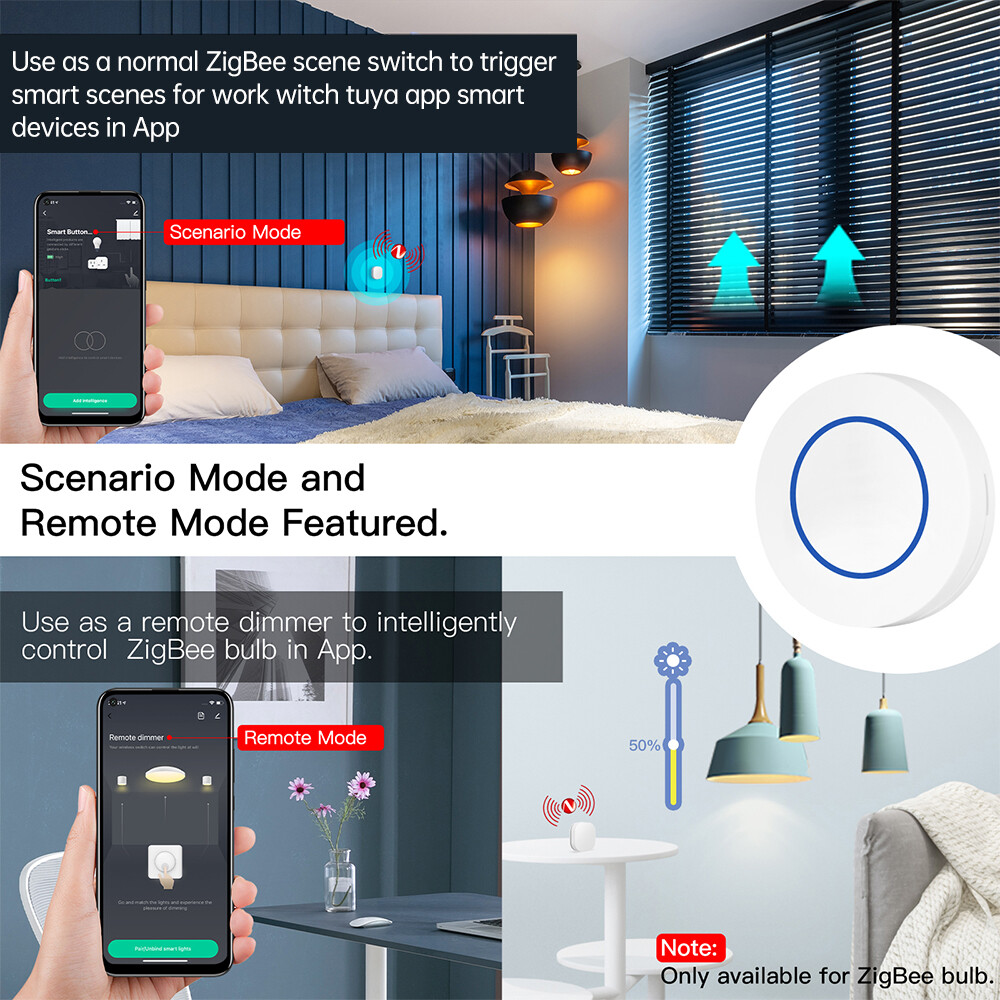 Zigbee Button Wireless Smart Scene Switch Electrical Automation Controller